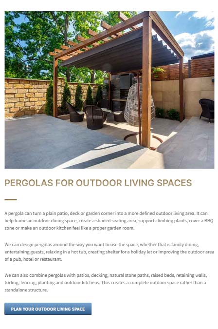 Landscaping and groundworks project displayed on the JH Landscaping website